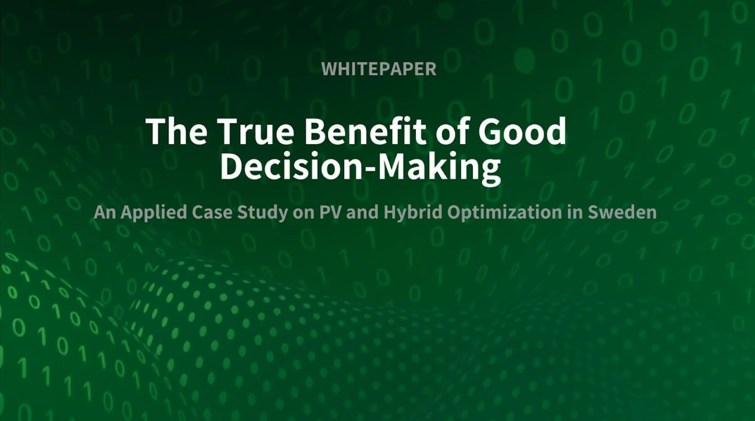 PV and hybrid optimization case study