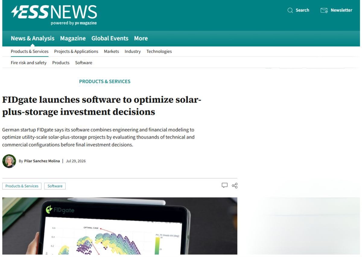 ESS News analiza la tecnología de FIDgate para la integración eficiente de sistemas de almacenamiento en baterías